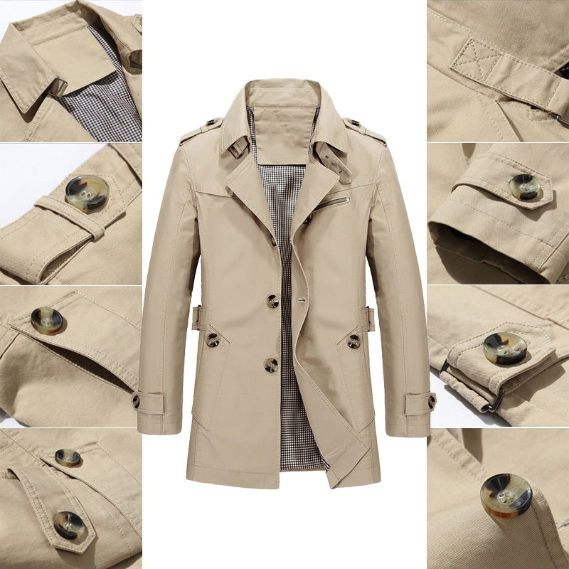 Ashier™ - Men's Business Long Jackets Made from Pure Cotton