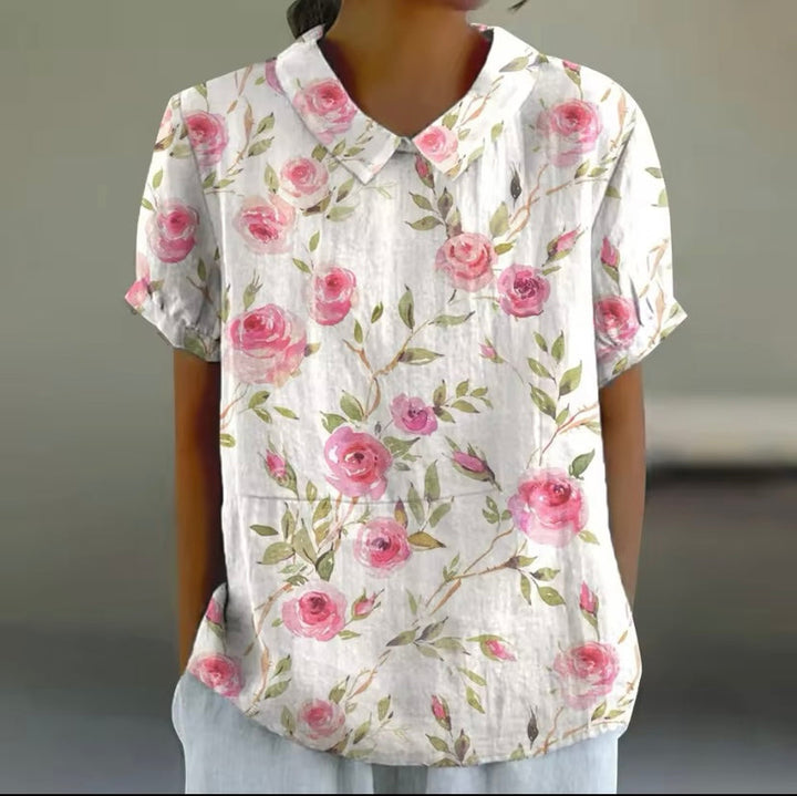 Felice™ - Women's Elegant Casual Flower Print Blouse