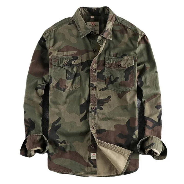 Andres™ - Camouflage Long Sleeve Cargo Shirt For Men