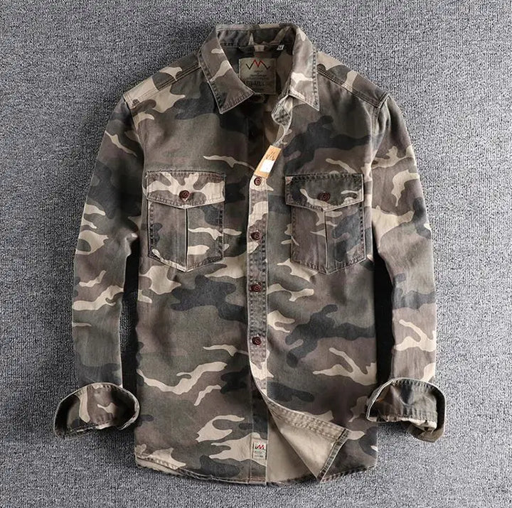 Andres™ - Camouflage Long Sleeve Cargo Shirt For Men