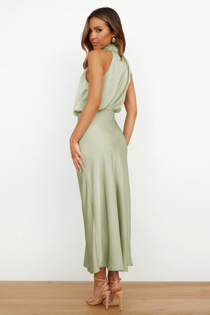 Shanie™ - Elegant Long Satin Dress