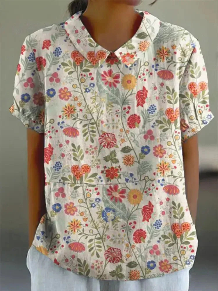 Felice™ - Women's Elegant Casual Flower Print Blouse