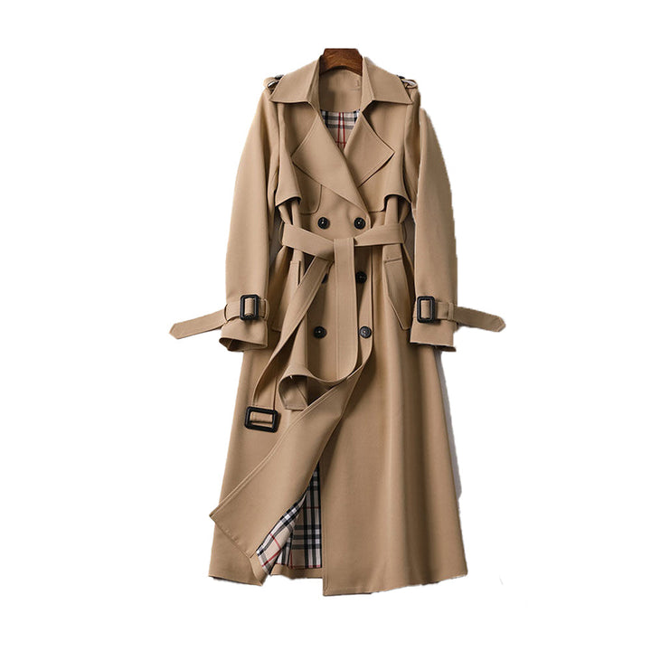 Estela™-| Ladies Trench Coat with Double Button Placket